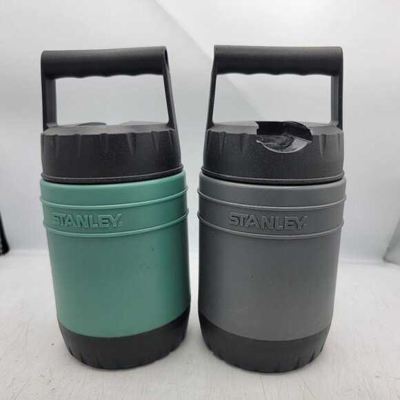 Stanley Classic 10oz Thermos Set Green Gray Insulated Leak Proof Portable Handle - Picture 1 of 6